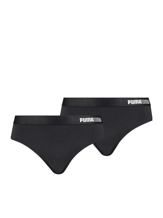 Βαμβακερά Висока талия Дамско Бразилско 2Pack Черни