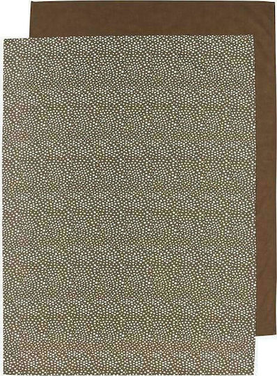 Meyco Baby Bettlaken Set Cheetah Uni Braune 100x150cm Meyco Baby Bettlaken Set Cheetah Uni Braune 100x150cm