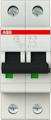 Abb Αυτόματη Ασφάλεια 32A Διπολική S202-C32 24764