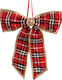 Lianos Christmas Fabric Figure Bow Red 45x45x5cm