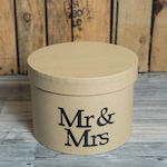 CARDBOARD BOX 20X15CM MR.& MRS. (KRAFT)