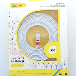 Andowl USB-A to Lightning 3m (QY-C069C)
