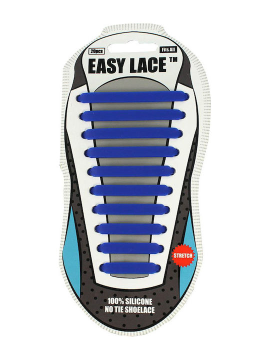 Easy Lace Easy Lace Șireturi de Pantofi Silicon Albastru 20buc Easy Lace Easy Lace Șireturi de Pantofi Silicon Albastru 20buc