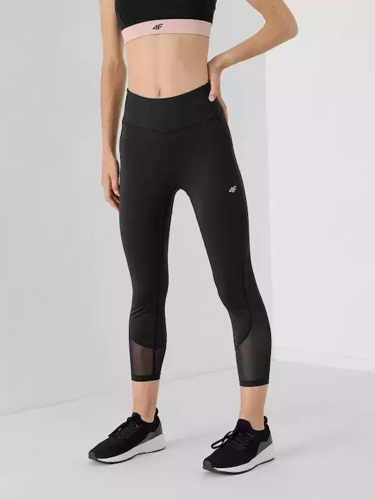 Functional Running Γυναικείο Cropped Κολάν Ψηλόμεσο Μαύρο
