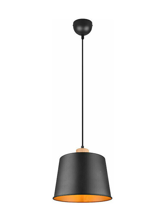 Trio Lighting Harris Pendul de iluminat O singură lumină Bell pentru soclu E27 Negru