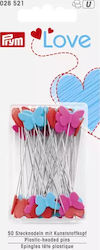 Prym Safety Pins Butterfly & Heart Pins 50pcs 028521