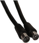 Cablu Antenă Coaxial de sex masculin - Coaxial de sex feminin Negru 1.5m (04040)