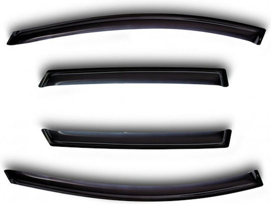 Novline Set of Windbreakers Front and Rear Car Dark Fime for Honda CR-V 4pcs