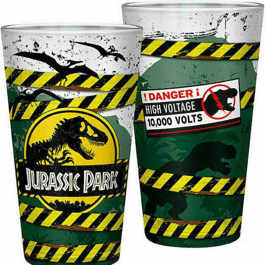 Abysse Jurassic Park Pahar Pentru Apă Din Sticlă Verde 400ml