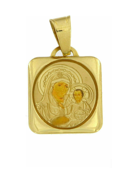 Mertzios.gr Μενταγιόν Παιδικό Φυλαχτό με την Παναγία από Χρυσό 14K ME1019548X