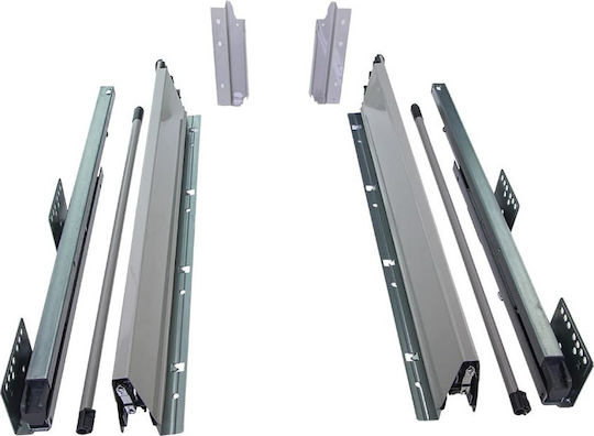 FFG Drawer Expanding Hardware with Brakes Silver 40x8.6cm 2pcs 37150