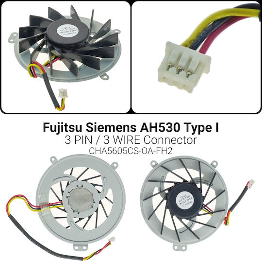 Fujitsu Replacement Laptop Fan for Laptop AH530/A530