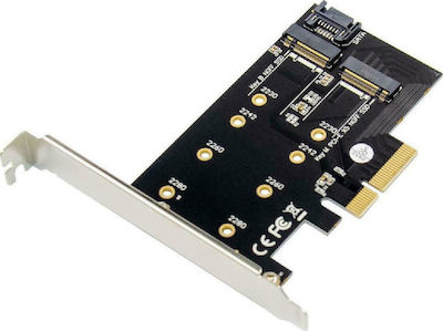 Powertech Card de control PCIe cu 2 porturi M.2