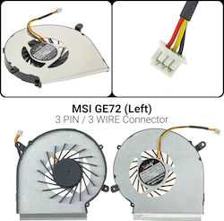 Laptop Fan for MSI GE72