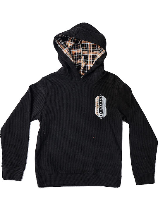 Joyce Kids Sweatshirt with Hood Black