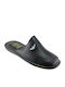 Men's Leather Slippers Black