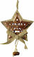 Lianos Wood Christmas Decorative Pendant Star 11x15cm Gold