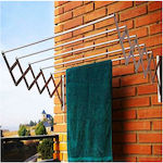 Aluminum Folding Wall Mounted Clothes Drying Rack 80x70cm