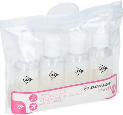 Dunlop Cosmetic Organizer Cases Σετ Μπουκαλάκια Ταξιδίου 4 τεμαχίων με Θήκη 10301 4pcs