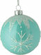 Hanging Ball Ornament Ornament Glass Turquoise 8cm