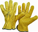 Gloves for Work Yellow Leather