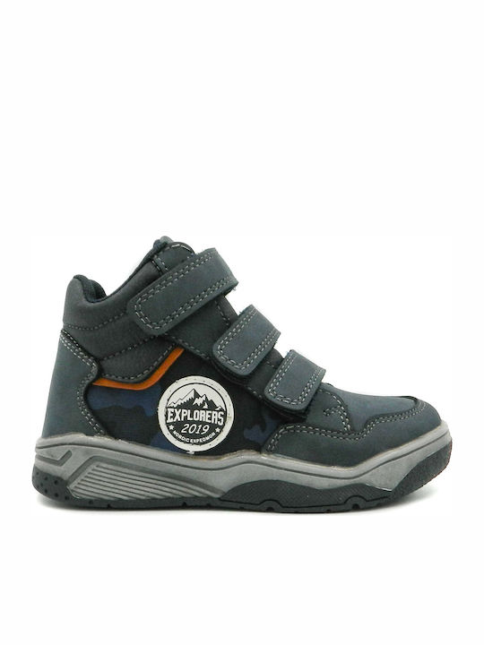 SmartKids Παιδικά Sneakers High με Σκρατς Μπλε