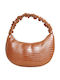 Moon Matte Croco Damentasche Shopper Schultertasche Tabac Braun