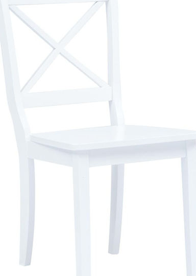 Cafe Wooden Chair White 45.5x52x90cm 4pcs