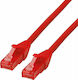 Roline U/UTP Cat.6 Ethernet Network Cable 7.5m Red