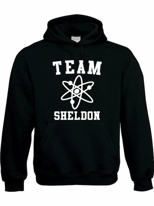 The Big Bang Theory Team Sheldon Φούτερ με Κουκούλα σε Μαύρο χρώμα