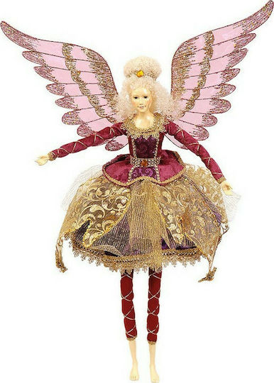 Lianos Коледна Керамична Фигура Fairy Розова Височина 67см.