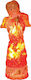Lianos Illuminated Christmas Plastic Figure Cherub Orange Height 38cm