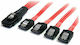 StarTech Mini SAS to 7-Pin SATA III Cable 50cm Red (SAS8087S450)