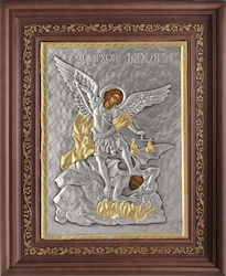 Image Archangel Michael with Local Gilding Silver 26x32cm