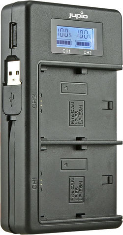 Jupio Double Battery Charger USB Dedicated Duo Compatible with Canon