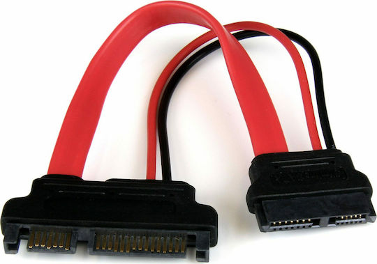 StarTech 13-Pin SATA III - 22-Pin SATA III Kabel 0.15cm Rot (SLSATAADAP6)