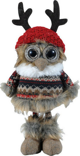 Lianos Weihnachtliche Plüsch Figur Eule Braun Höhe 28cm