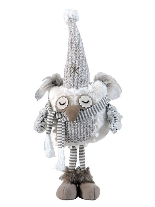 Lianos Christmas Plush Figure Owl Gray Height 32cm