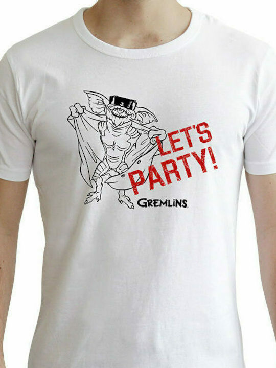 Abysse Gremlins Let's Party T-shirt White Cotton