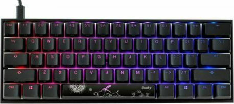 Ducky Mecha Mini Gaming Μηχανικό Πληκτρολόγιο 60% με Cherry MX Brown διακόπτες και RGB φωτισμό (Αγγλικό US)