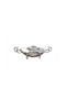Karvounis Gondola Decorative Bowl Pedestal Silver 21x8x5cm
