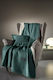 Guy Laroche Capsule Armchair Throw 2 Sides Velvet 130x170cm Emerald
