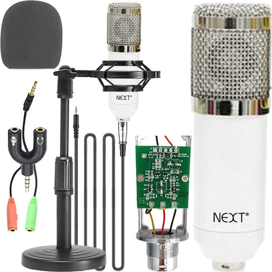 Next Next Kit Set Kondensatormikrofon Desktop, stoßmontiert in White Farbe