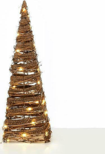 Beleuchtet Weihnachtsdekoration Baum Pyramide 50cm Batterie Braun