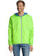 Skate Jacket Waterproof and Windproof Neon Lime / Royal Blue