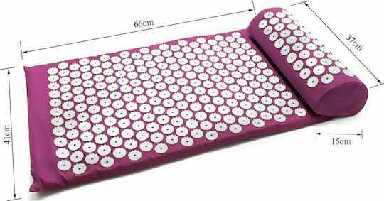 Acupressure Mat Pillow Set Matte Massage Akupressur für den Nacken & den Körper Lila