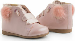 Ever Kid Pink Baptism Leather Boots