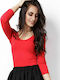 Ivon B36 Damen Bluse mit 3/4 Ärmel Rot 87041