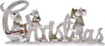 Iliadis Weihnachtsfigur Dekorativ Unterschrift Gray 10x22x3cm