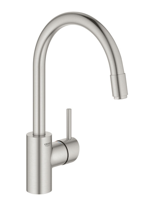 Grohe Concetto Висока Кухненски Смесител Настолен с Душ Supersteel
